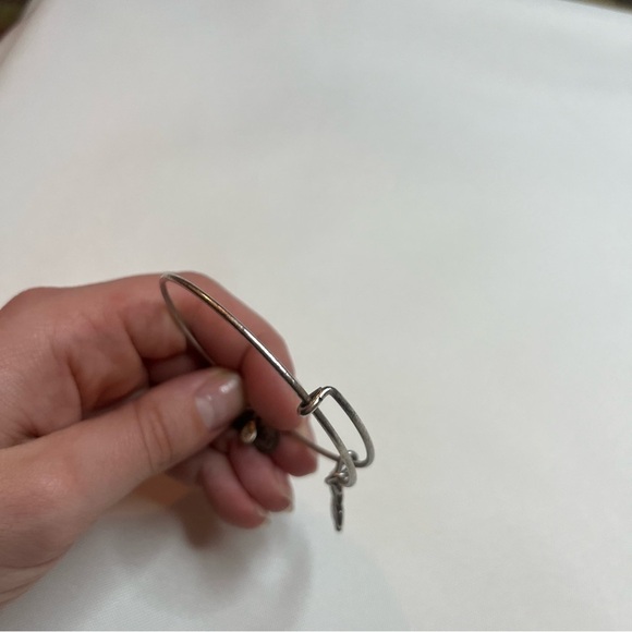 Alex And Ani Endless Knot Charm Antique Silver Finish Bangle Bracelet One Size - Picture 16 of 16